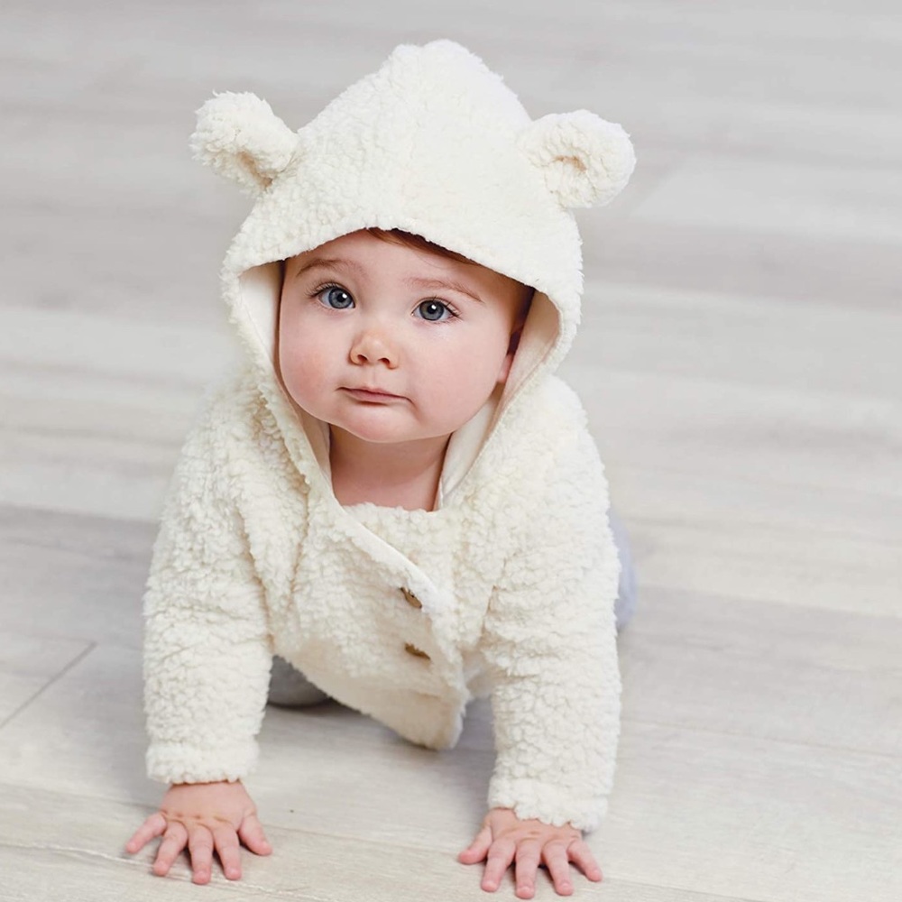 Mudpie bear sherpa sweater- Set of two